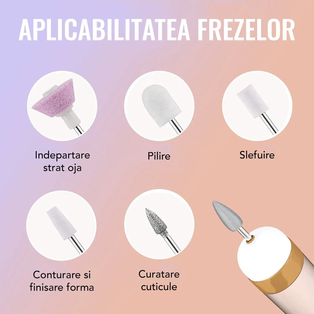 Freza Electrica pentru Manichiura & Pedichiura Verse Bien Nail PRO 5 in 1