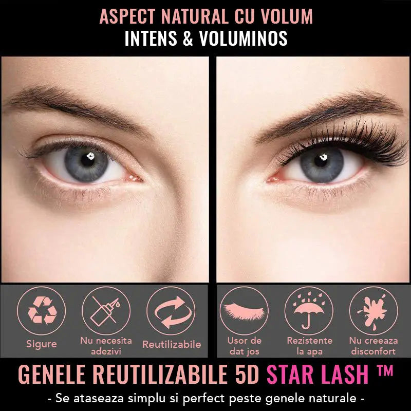 Gene 5D Reutilizabile & Adezive Star Lash ™