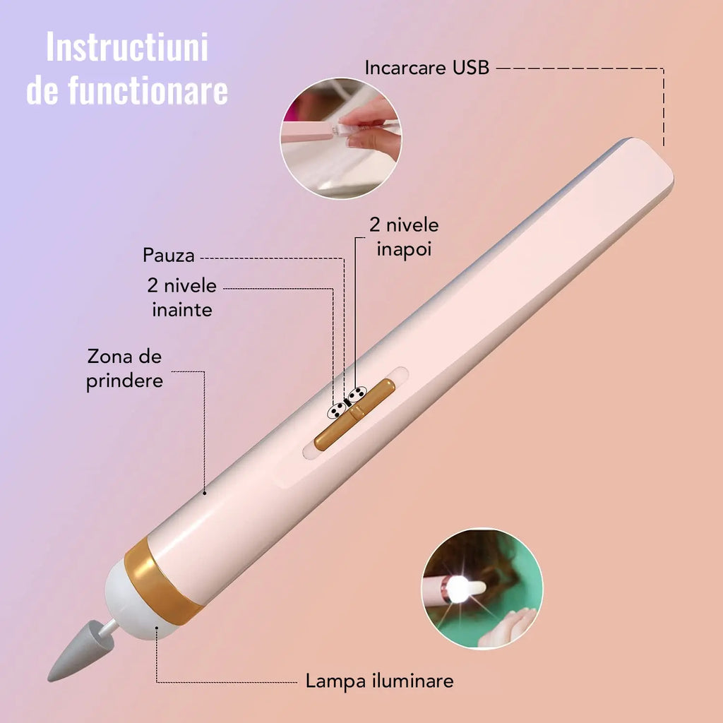 Freza Electrica pentru Manichiura & Pedichiura Verse Bien Nail PRO 5 in 1