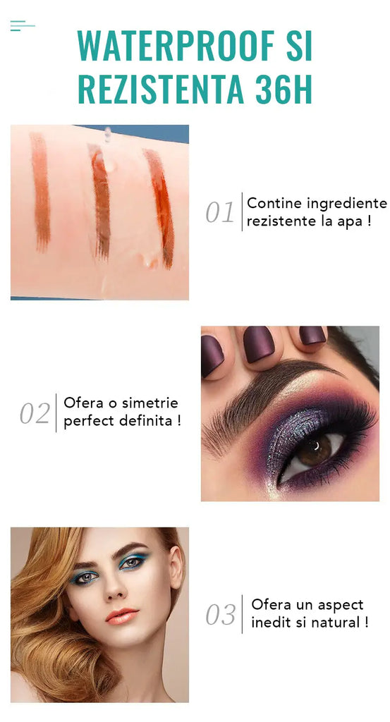 Creion Sprancene cu efect de Microblading 4D QIC