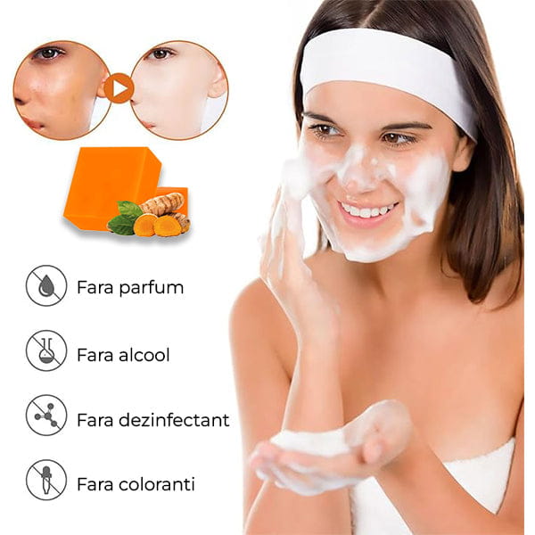 Sapun cu Turmeric pentru Pete Pigmentare si Acnee BODYLUX™