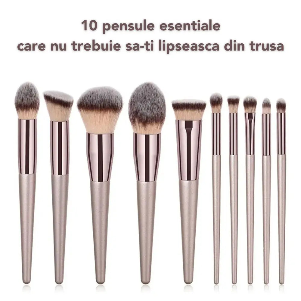 Set 10 Pensule Machiaj REAL BRUSH LUXE™