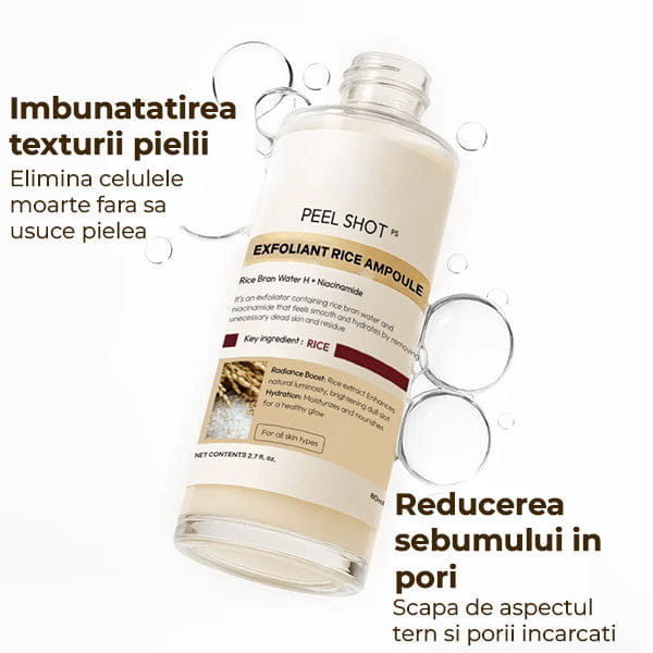 Set Seruri Exfoliere cu Niacinamida si Extract de Orez PEEL SHOT™