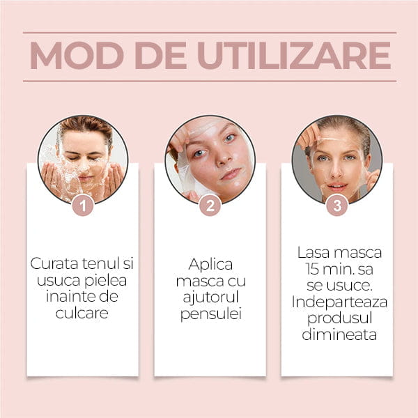 Masca de Noapte cu Colagen + Pensula CADOU Korean Cube™