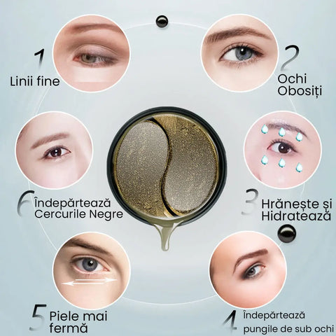 Set 60 Masti Ochi cu Extract de Perla Neagra CRYSTAL EYE