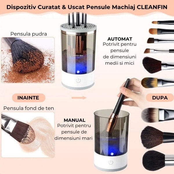 Dispozitiv Curatat & Uscat Pensule Machiaj CLEANFIN™
