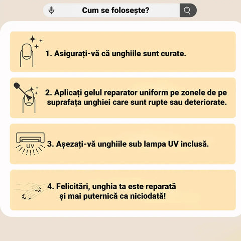 Gel Reparator Unghii + Lampa UV + Pensula FULLFIX ™