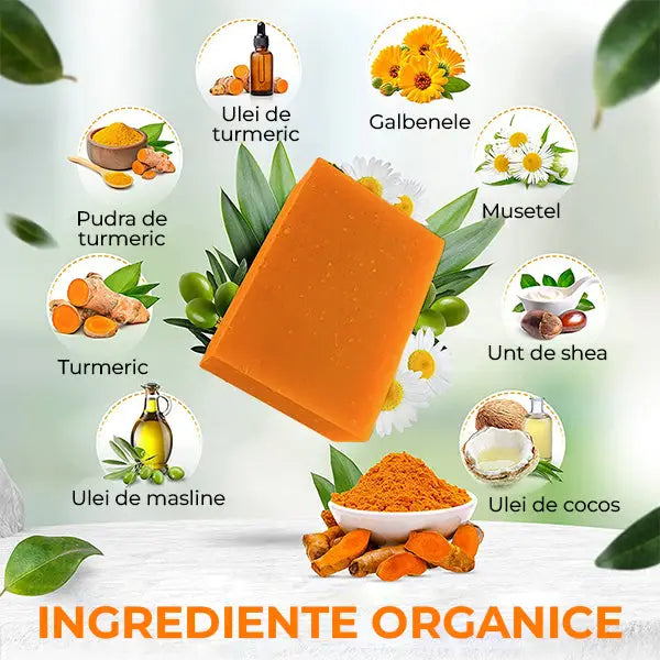 Sapun cu Turmeric pentru Pete Pigmentare si Acnee BODYLUX™