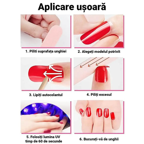 Unghii False Autoadezive cu Gel GLAMONAIL™