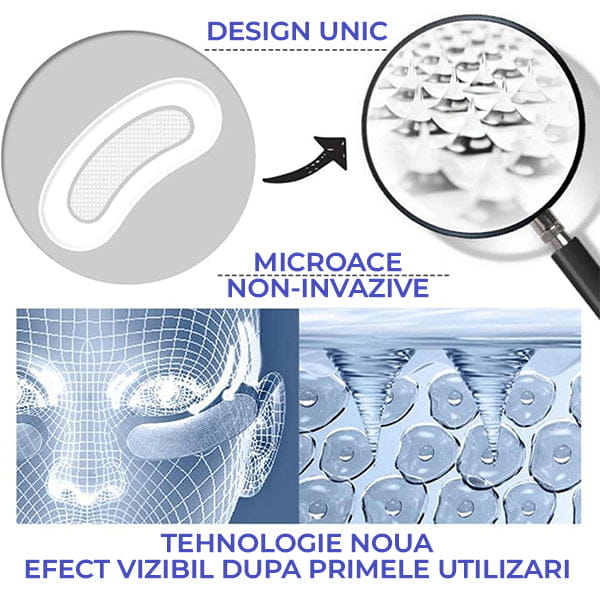 Plasturi pentru Riduri si Cearcane cu Acid Hialuronic MicroAce™