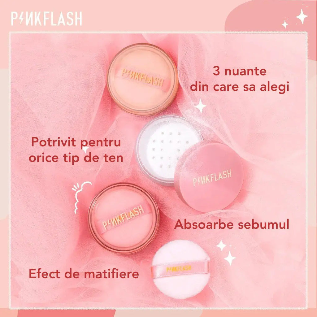 Pudra Matifianta Waterproof PINKFLASH™