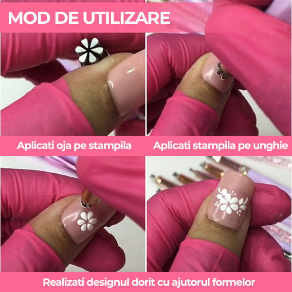 Set 6 Stilouri Stampila pentru Unghii ART on Nail™