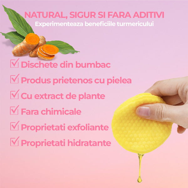 Dischete cu Turmeric pentru Curatare Ten BeClear™