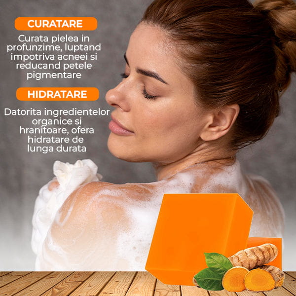 Sapun cu Turmeric pentru Pete Pigmentare si Acnee BODYLUX™