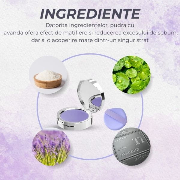 Pudra Matifianta Waterproof Lavender Power