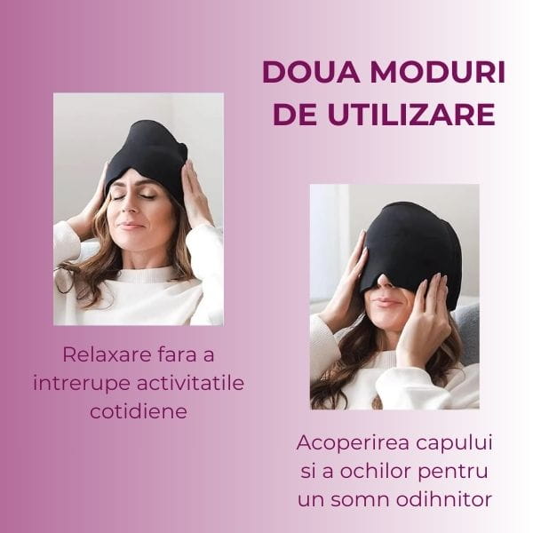 Masca Compresiva cu Gel pentru Migrene si Dureri