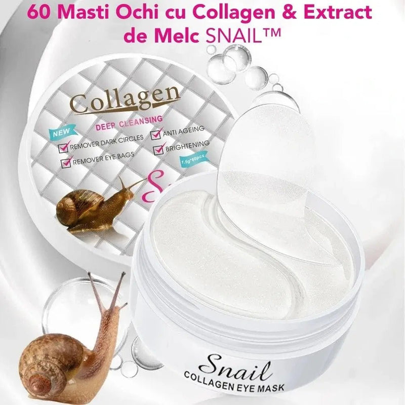 60 Masti Ochi cu Collagen & Extract de SNAIL™