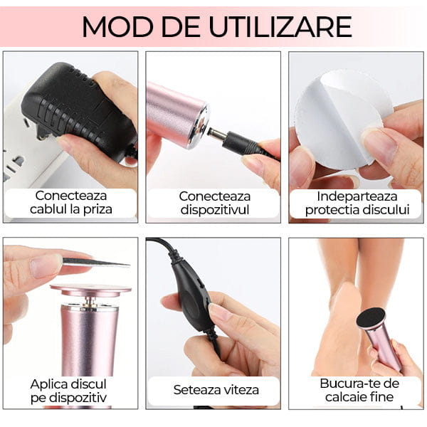 Dispozitiv Electric pentru Calcaie cu 60 Discuri PediLon™