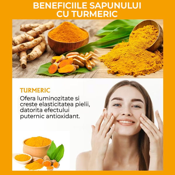 Sapun cu Turmeric pentru Pete Pigmentare si Acnee BODYLUX™