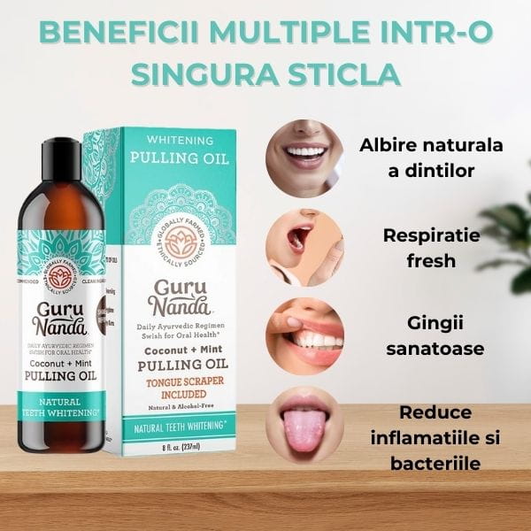 Set pentru Curatare si Albire Dentara GuruNanda