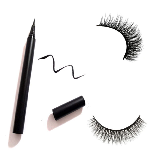 Set Eyeliner Adeziv si Gene False PANDERA