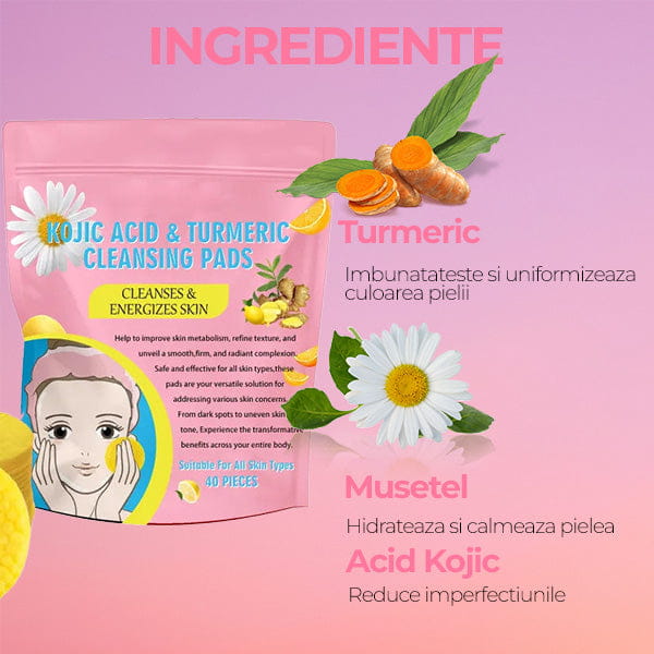 Dischete cu Turmeric pentru Curatare Ten BeClear™