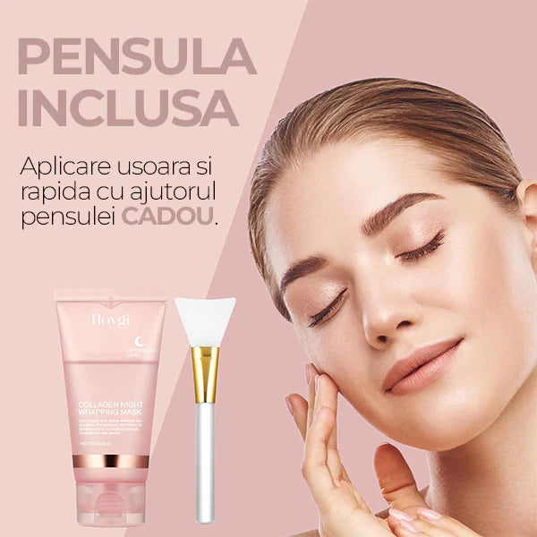 Masca de Noapte cu Colagen + Pensula CADOU Korean Cube™