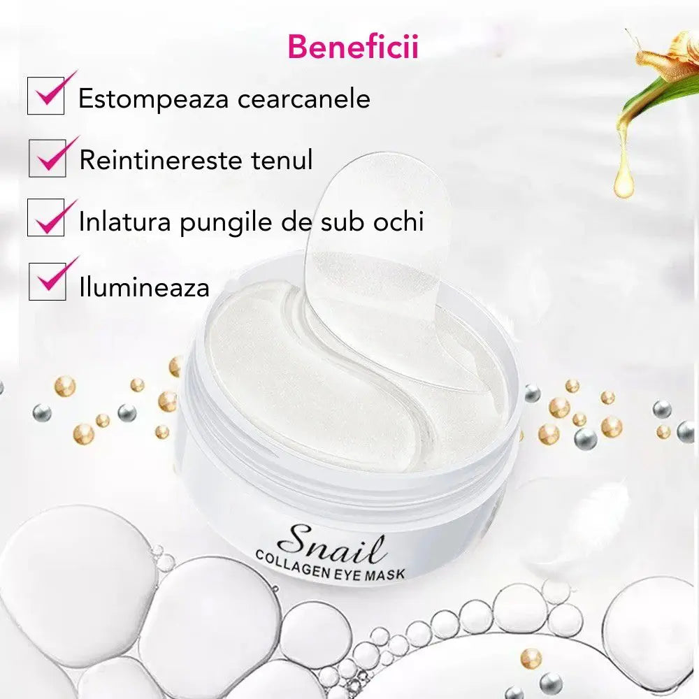 60 Masti Ochi cu Collagen & Extract de Melc SNAIL™