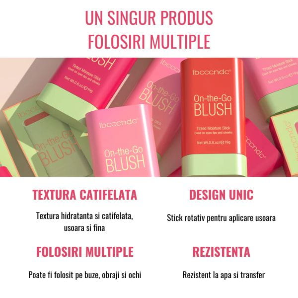 Blush Baton Hidratant si Iluminator On The Go