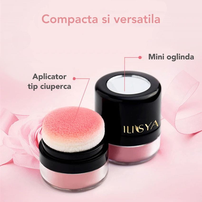 Blush Pudra cu Aplicator ILISYA
