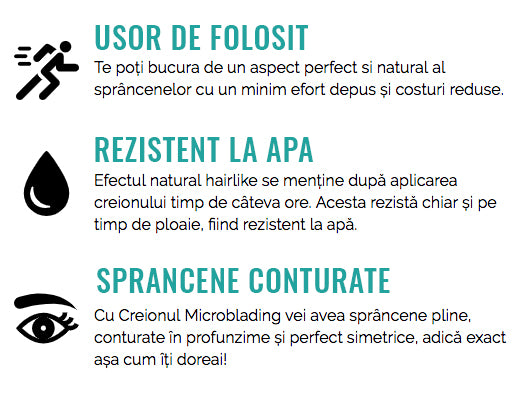 Creion Sprancene cu efect de Microblading 4D QIC