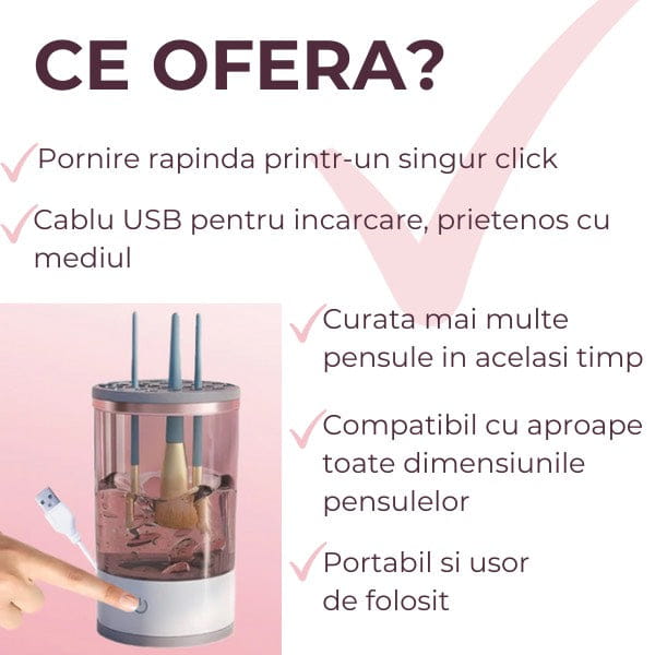 Dispozitiv Curatat & Uscat Pensule Machiaj CLEANFIN™