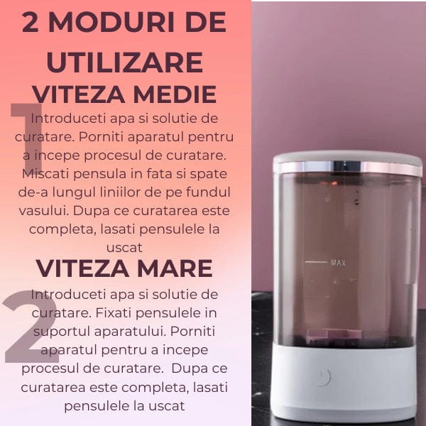 Dispozitiv Curatat & Uscat Pensule Machiaj CLEANFIN™