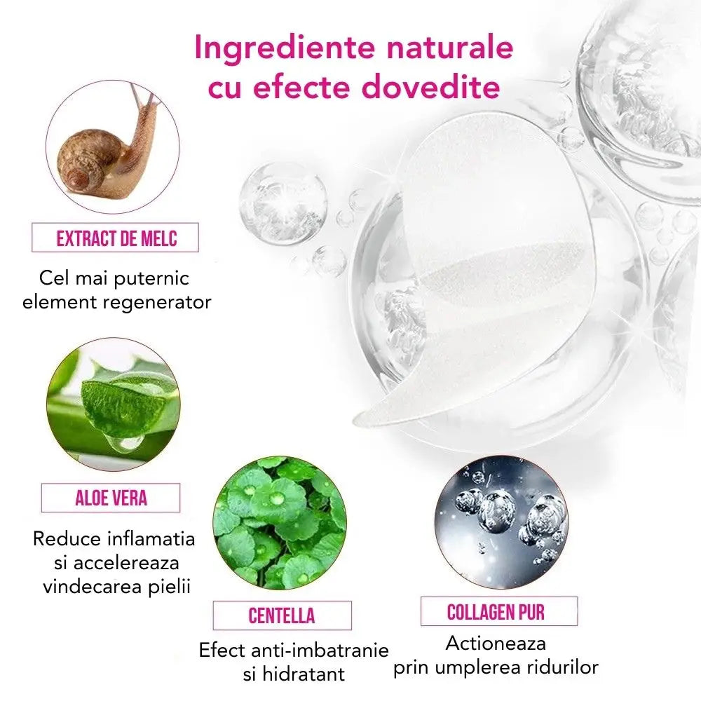 60 Masti Ochi cu Collagen & Extract de Melc SNAIL™