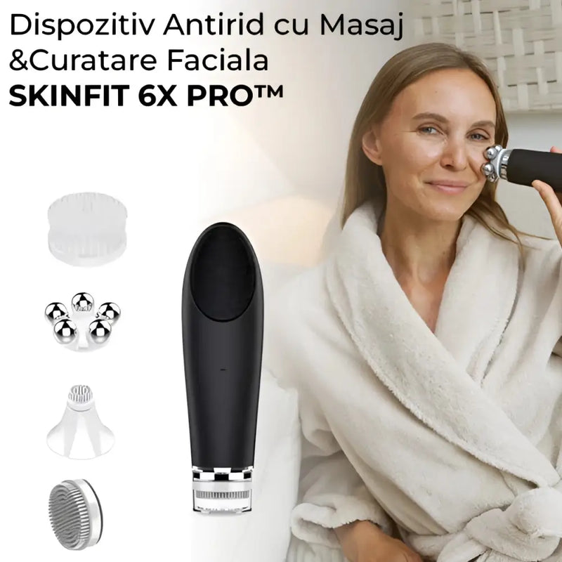 Dispozitiv Antirid cu Masaj & Curatare Faciala SKINFIT 6X PRO™