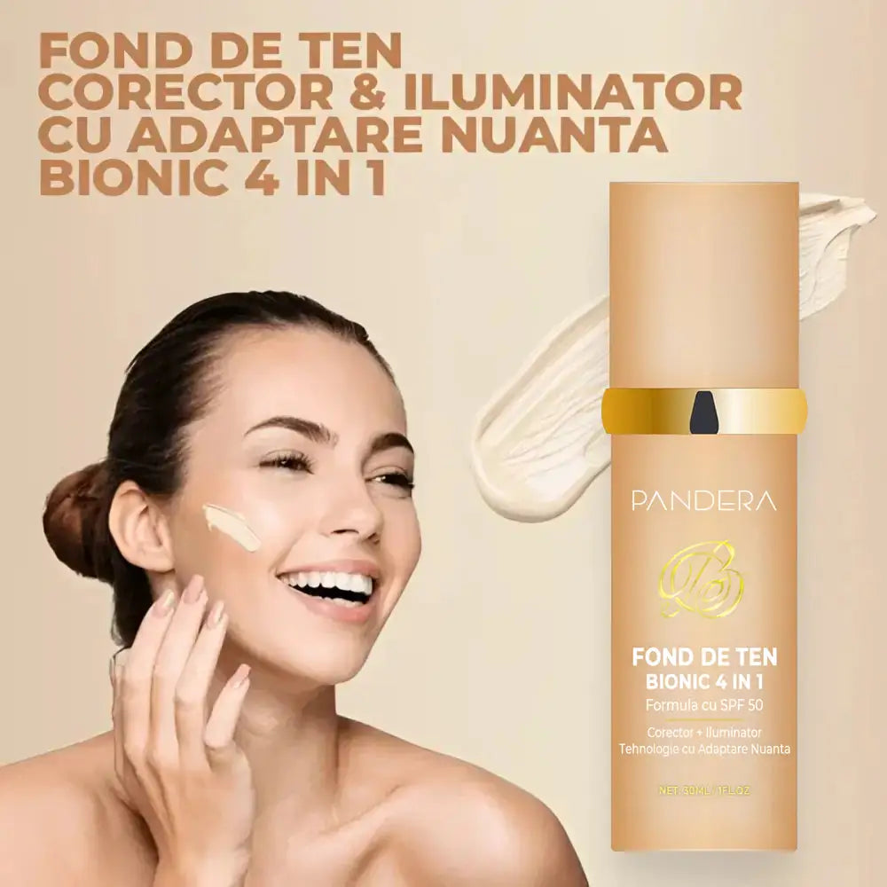 Fond de Ten Corector & Iluminator cu Adaptare Nuanta Bionic 4 in 1