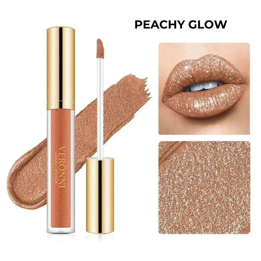 Luciu de Buze Rezistent la Transfer Glitter Kiss - Peachy Glow