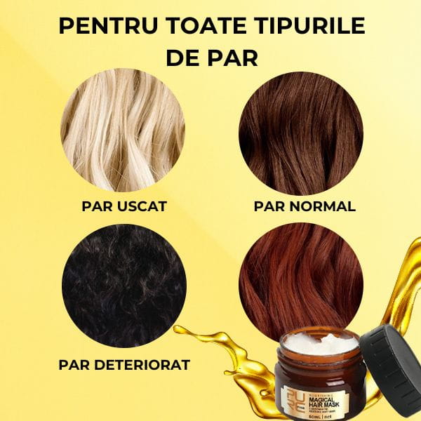 Masca de Par cu Keratina si Argan Magical PURC™