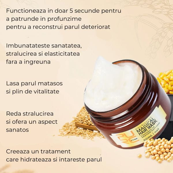 Masca de Par cu Keratina si Argan Magical PURC™