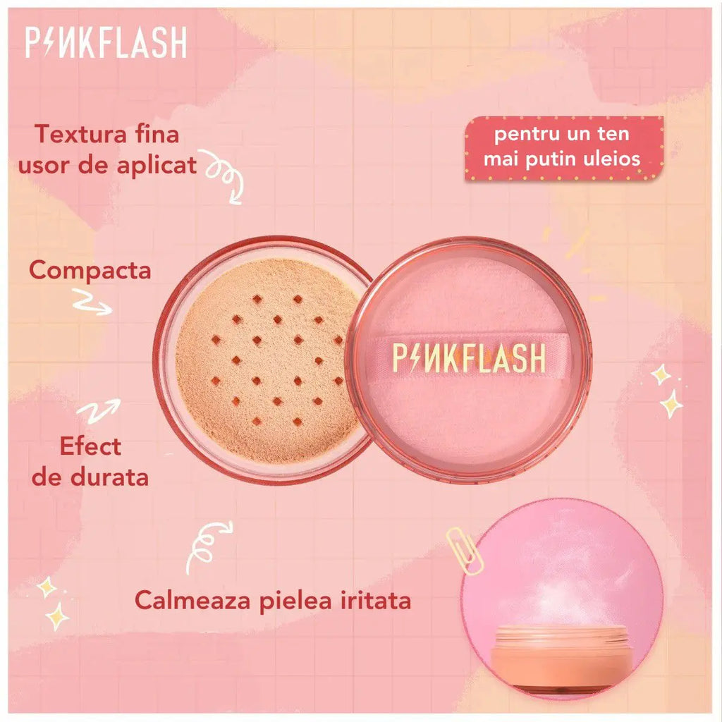 Pudra Matifianta Waterproof PINKFLASH™