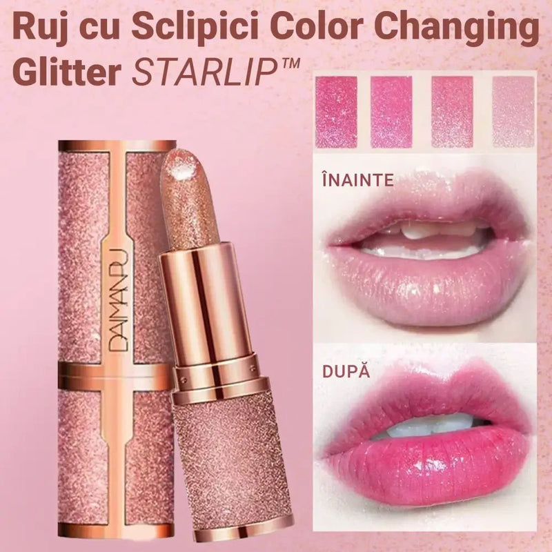 Ruj cu Sclipici Changing Glitter STARLIP™ - Bronze