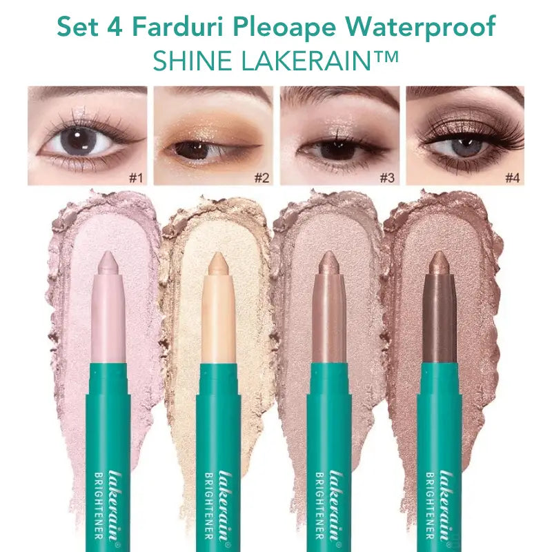 Set 4 Farduri Pleoape Waterproof Shine Lakerain™ - COSMETICE