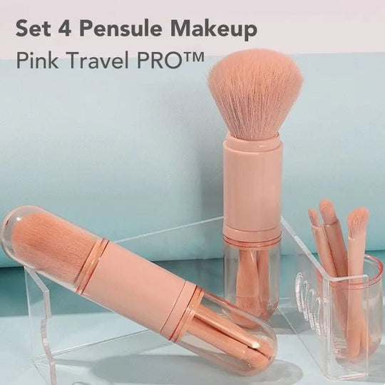 Set 4 Pensule Makeup Pink Travel PRO™