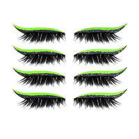 Set 4 Perechi de Gene cu Eyeliner si Glitter Maxi Lash - FOSFORESCENT