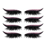 Set 4 Perechi de Gene cu Eyeliner si Glitter Maxi Lash