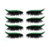 Set 4 Perechi de Gene cu Eyeliner si Glitter Maxi Lash - VERDE