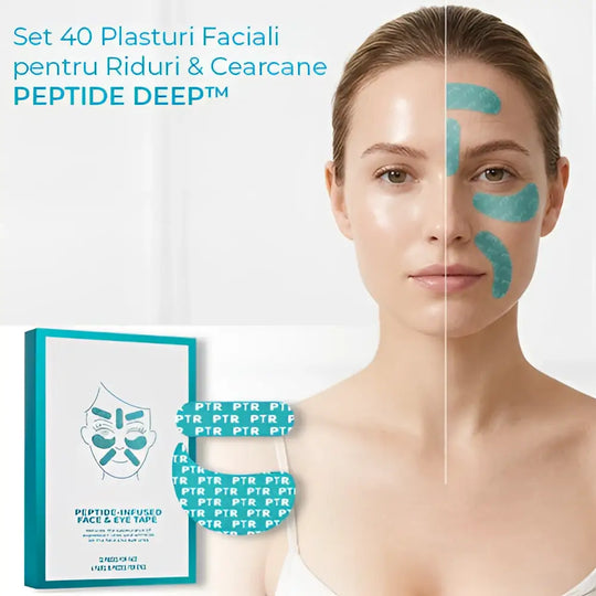 Set 40 Plasturi Faciali pentru Riduri & Cearcane PEPTIDE DEEP™