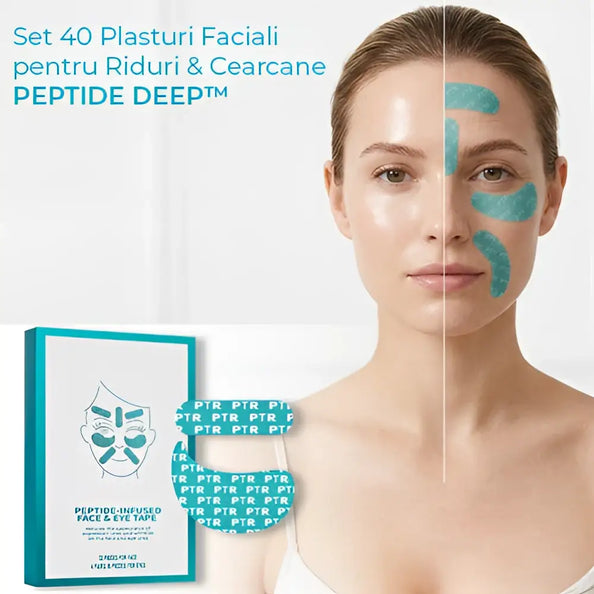 Set 40 Plasturi Faciali pentru Riduri & Cearcane PEPTIDE DEEP™