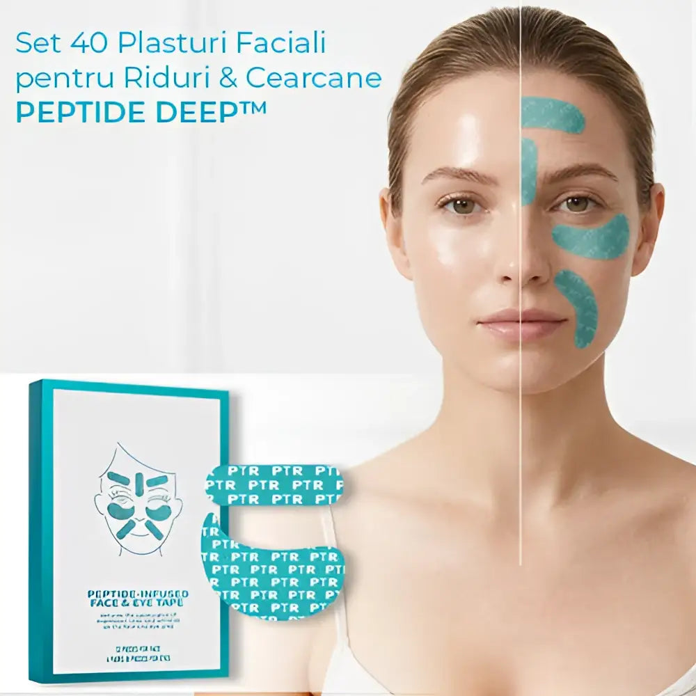 Set 40 Plasturi Faciali pentru Riduri & Cearcane PEPTIDE DEEP™