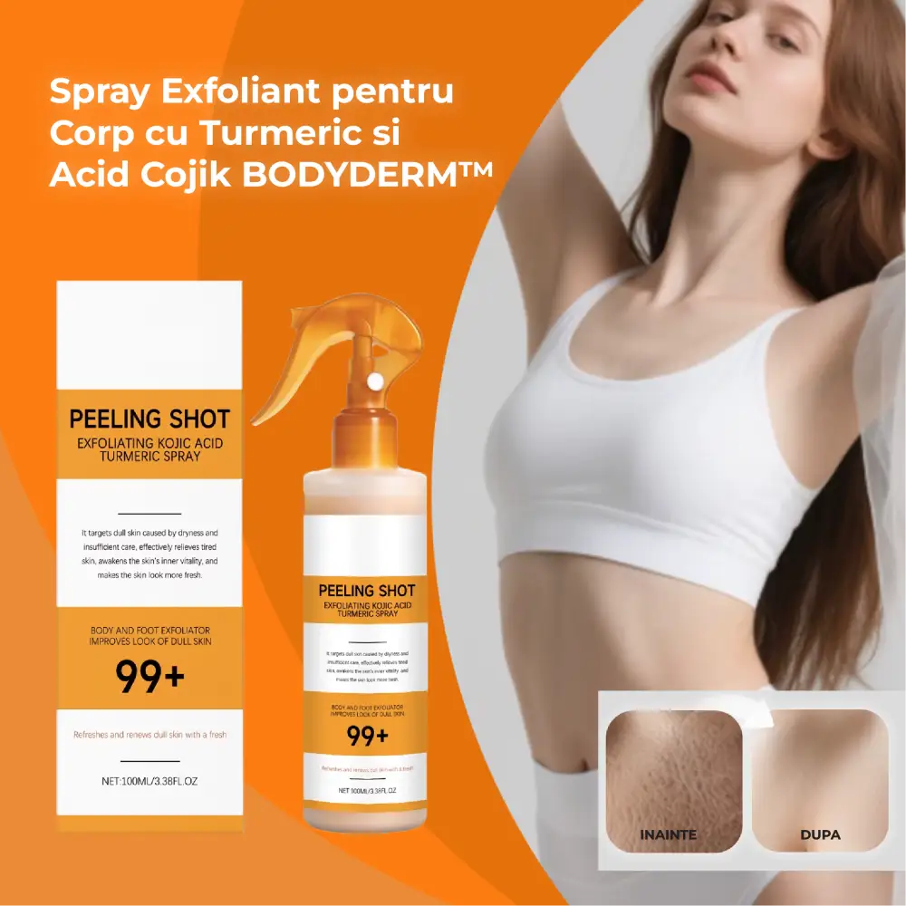 Spray Exfoliant pentru Corp cu Turmeric si Cojik BODYDERM™